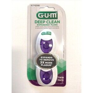 2 GUM Deep Clean Expanding Dental Floss - Waxed